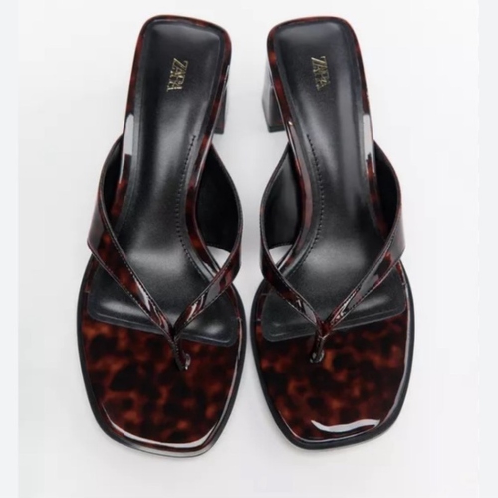 Zara Women's Tortoiseshell Heeled Sandals